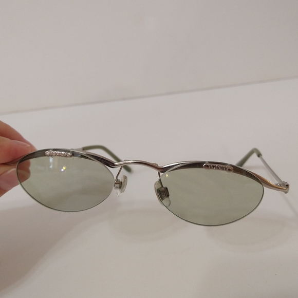 Vintage 90's/Y2K Tommy Hilfiger Green Tinted Oval Shaped Glasses - Picture 4 of 7